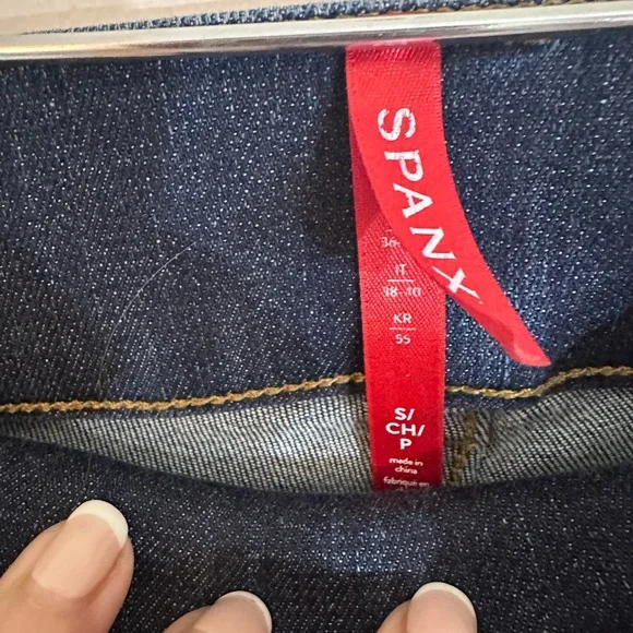SPANX Dark Blue Flare Jeans - Picture 3 of 5